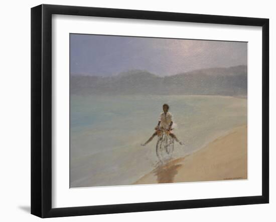 Boy on a Bike-Lincoln Seligman-Framed Giclee Print