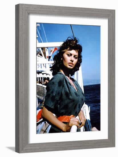 Boy on a Dolphin 1957 Directed by Jean Negulesco Sophia Loren-null-Framed Photo