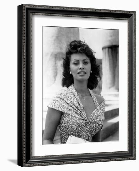 Boy on a Dolphin, Sophia Loren, 1957-null-Framed Photo