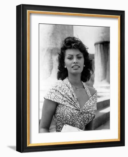 Boy on a Dolphin, Sophia Loren, 1957-null-Framed Photo