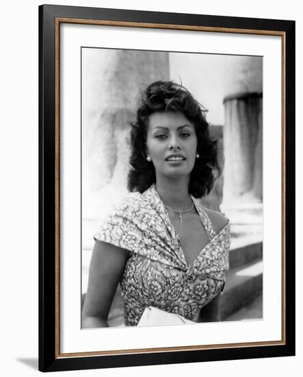 Boy on a Dolphin, Sophia Loren, 1957-null-Framed Photo