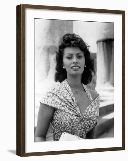 Boy on a Dolphin, Sophia Loren, 1957-null-Framed Photo