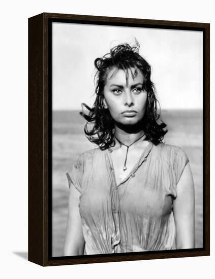 Boy on a Dolphin, Sophia Loren, 1957-null-Framed Stretched Canvas