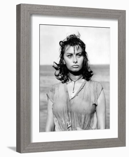 Boy on a Dolphin, Sophia Loren, 1957-null-Framed Photo