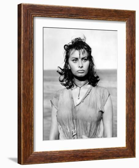 Boy on a Dolphin, Sophia Loren, 1957-null-Framed Photo