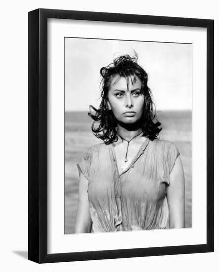 Boy on a Dolphin, Sophia Loren, 1957-null-Framed Photo