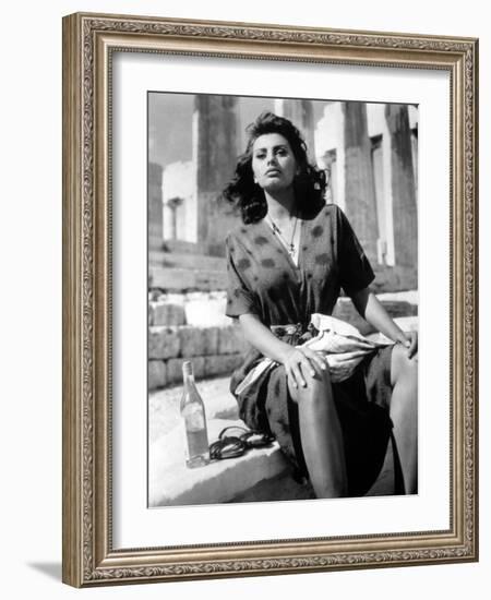 Boy on a Dolphin, Sophia Loren, 1957-null-Framed Premium Photographic Print