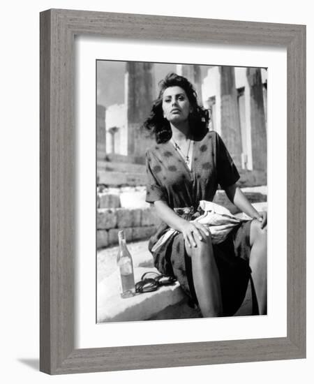 Boy on a Dolphin, Sophia Loren, 1957-null-Framed Premium Photographic Print