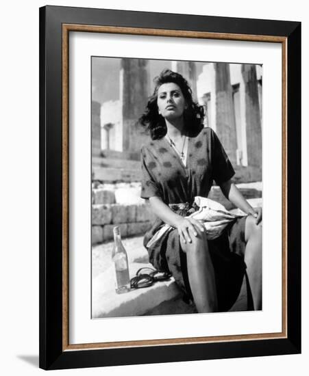 Boy on a Dolphin, Sophia Loren, 1957-null-Framed Premium Photographic Print