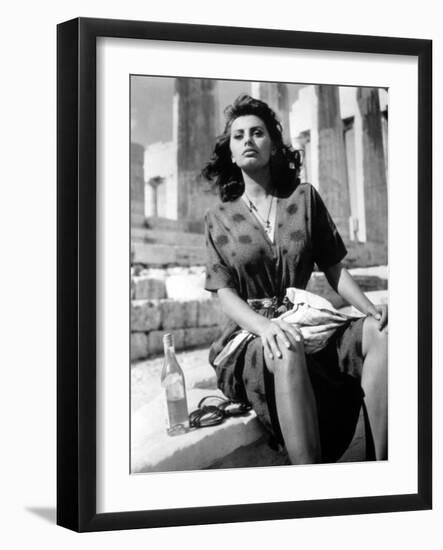 Boy on a Dolphin, Sophia Loren, 1957-null-Framed Premium Photographic Print