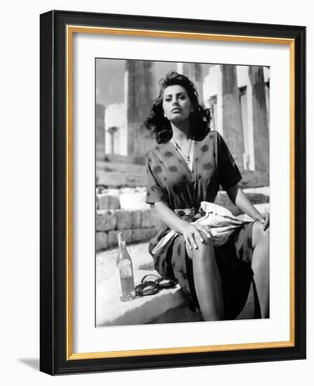 Boy on a Dolphin, Sophia Loren, 1957-null-Framed Premium Photographic Print