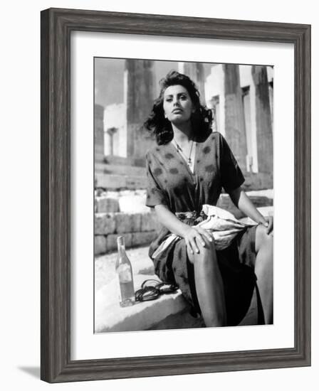 Boy on a Dolphin, Sophia Loren, 1957-null-Framed Photo