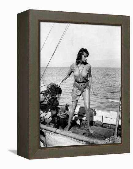 Boy on a Dolphin, Sophia Loren, 1957-null-Framed Stretched Canvas