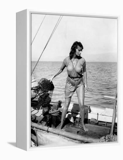 Boy on a Dolphin, Sophia Loren, 1957-null-Framed Stretched Canvas