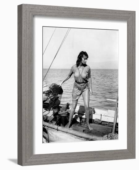 Boy on a Dolphin, Sophia Loren, 1957-null-Framed Photo