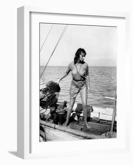 Boy on a Dolphin, Sophia Loren, 1957-null-Framed Photo
