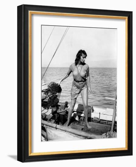 Boy on a Dolphin, Sophia Loren, 1957-null-Framed Photo