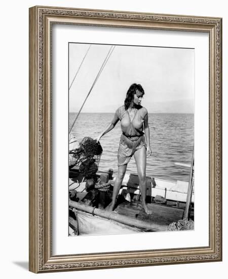 Boy on a Dolphin, Sophia Loren, 1957-null-Framed Premium Photographic Print