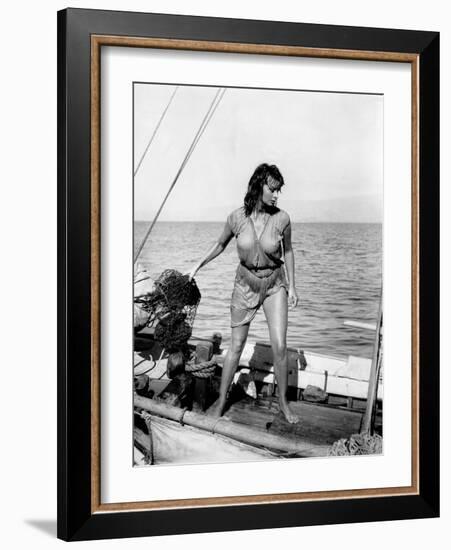 Boy on a Dolphin, Sophia Loren, 1957-null-Framed Premium Photographic Print