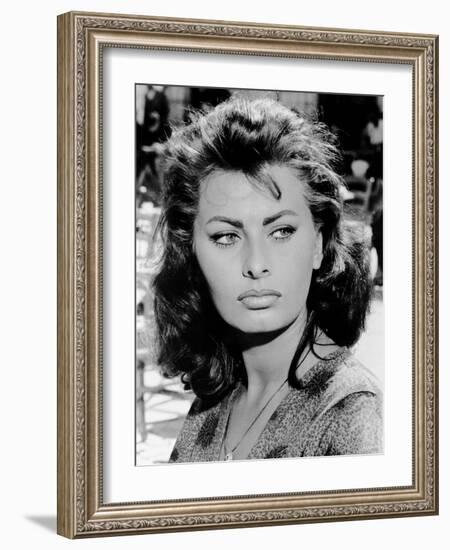 Boy on a Dolphin, Sophia Loren, 1957-null-Framed Photo