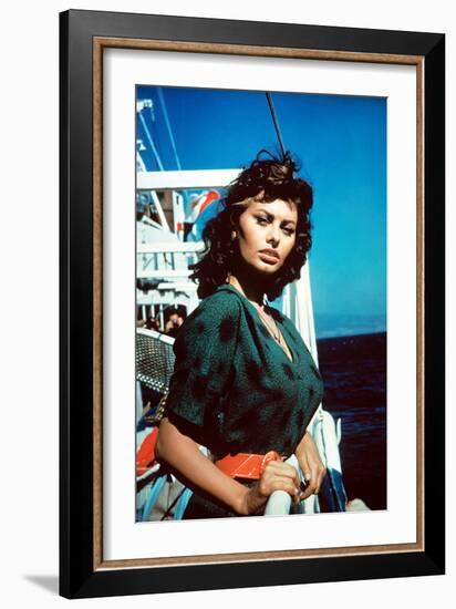 Boy on a Dolphin, Sophia Loren, 1957-null-Framed Premium Photographic Print