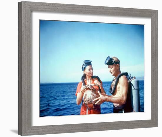 Boy on a Dolphin-null-Framed Photo