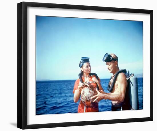 Boy on a Dolphin-null-Framed Photo