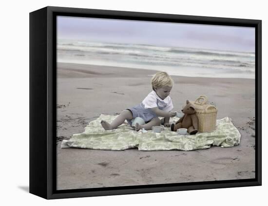 Boy on Beach-Nora Hernandez-Framed Premier Image Canvas