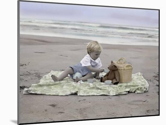 Boy on Beach-Nora Hernandez-Mounted Giclee Print