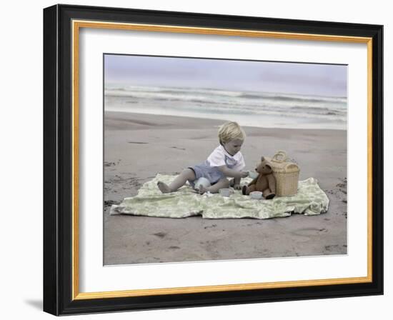 Boy on Beach-Nora Hernandez-Framed Giclee Print