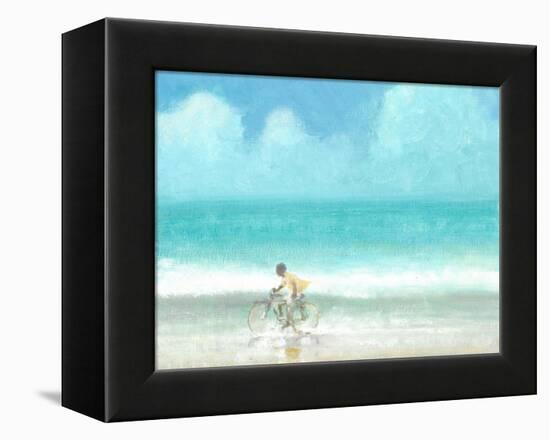 Boy on Bicycle-Lincoln Seligman-Framed Premier Image Canvas