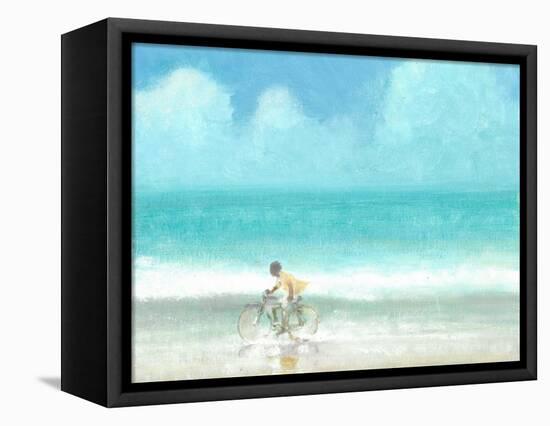 Boy on Bicycle-Lincoln Seligman-Framed Premier Image Canvas