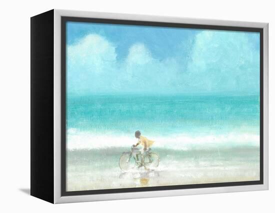 Boy on Bicycle-Lincoln Seligman-Framed Premier Image Canvas