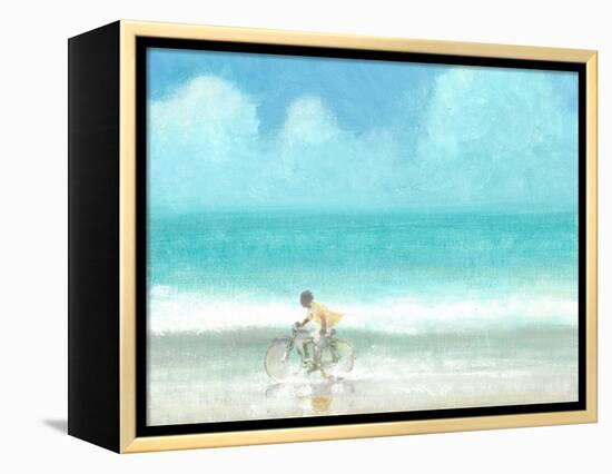 Boy on Bicycle-Lincoln Seligman-Framed Premier Image Canvas