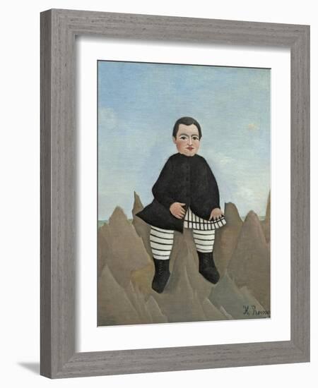 Boy on the Rocks, 1895-97-Henri Rousseau-Framed Giclee Print