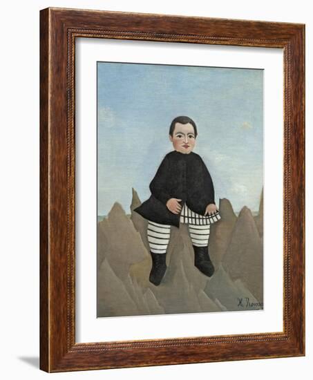 Boy on the Rocks, 1895-97-Henri Rousseau-Framed Giclee Print