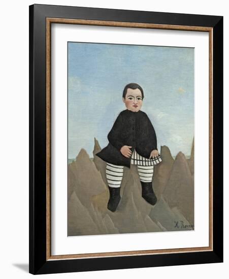 Boy on the Rocks, 1895-97-Henri Rousseau-Framed Giclee Print