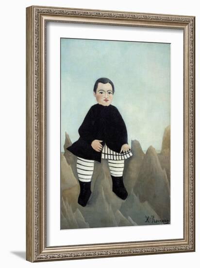 Boy on the Rocks-Henri Rousseau-Framed Art Print