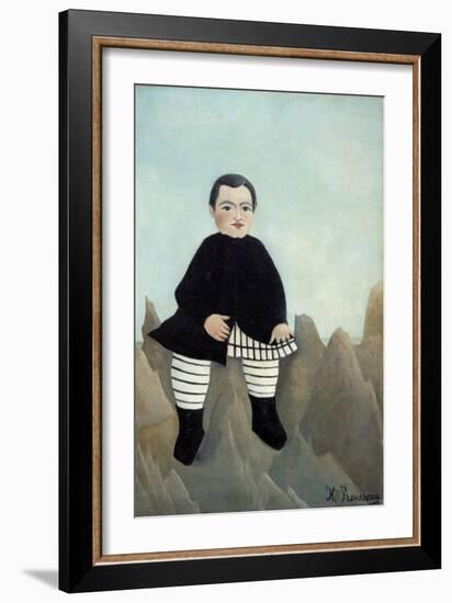 Boy on the Rocks-Henri Rousseau-Framed Art Print