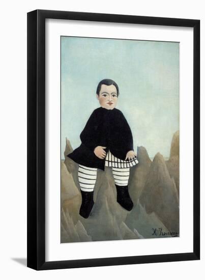 Boy on the Rocks-Henri Rousseau-Framed Art Print