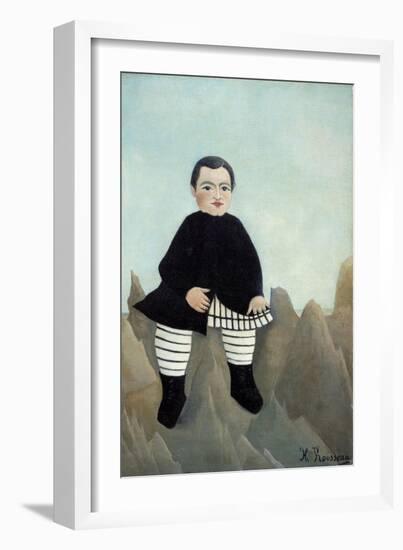 Boy on the Rocks-Henri Rousseau-Framed Art Print