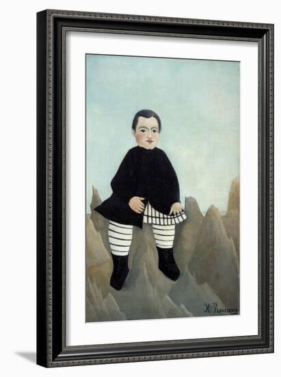 Boy on the Rocks-Henri Rousseau-Framed Art Print