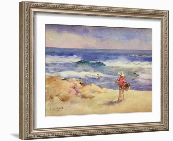 Boy on the Sand-Joaquín Sorolla y Bastida-Framed Giclee Print