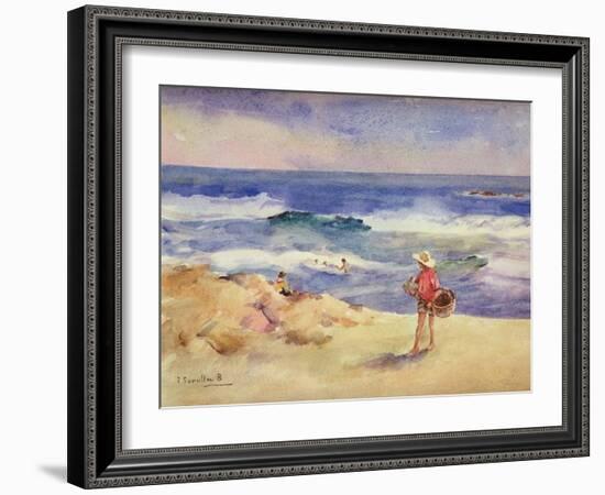 Boy on the Sand-Joaquín Sorolla y Bastida-Framed Giclee Print