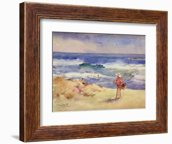 Boy on the Sand-Joaquín Sorolla y Bastida-Framed Giclee Print