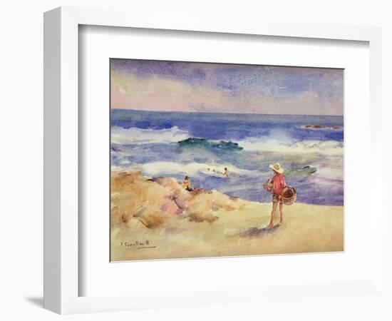 Boy on the Sand-Joaquín Sorolla y Bastida-Framed Giclee Print