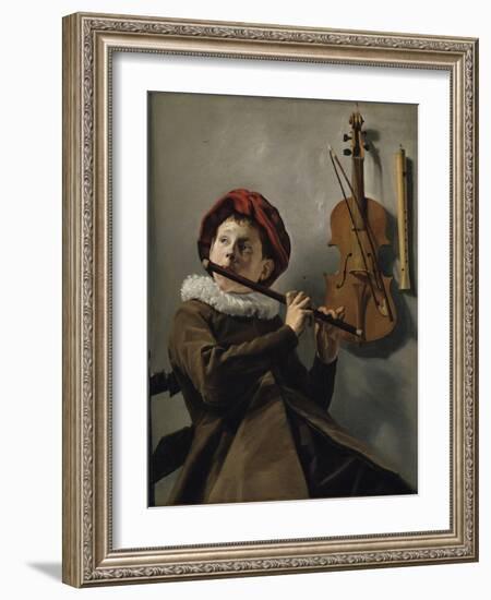 Boy Playing the Flute-Judith Leyster-Framed Giclee Print