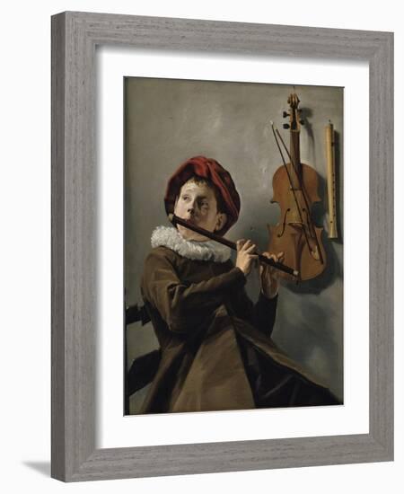 Boy Playing the Flute-Judith Leyster-Framed Giclee Print