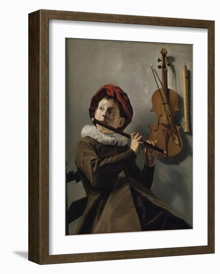 Boy Playing the Flute-Judith Leyster-Framed Giclee Print