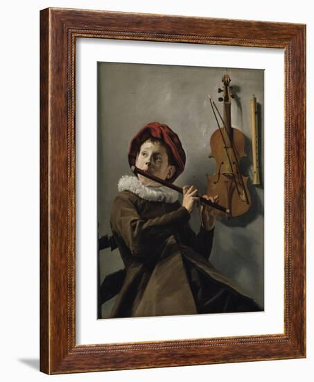 Boy Playing the Flute-Judith Leyster-Framed Giclee Print